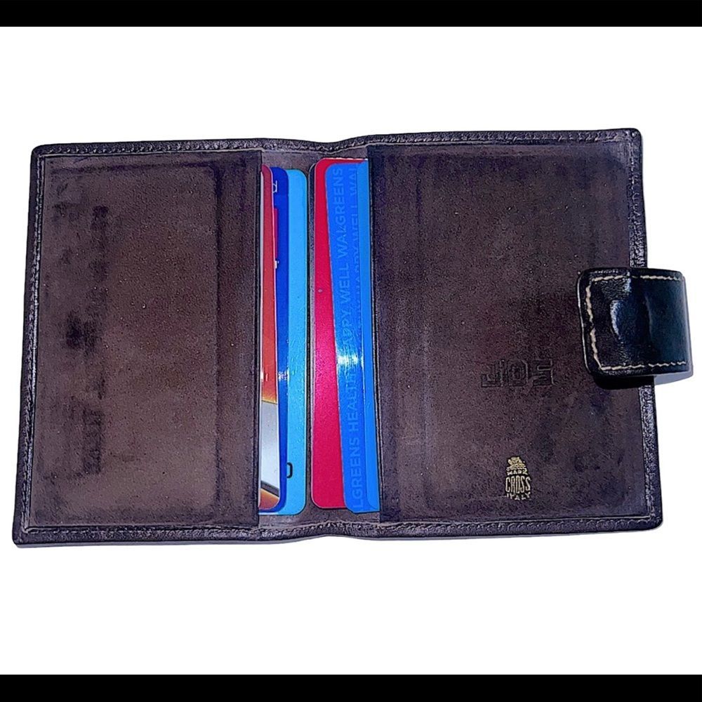 Vintage Mark Cross Brown Leather Snap Wallet